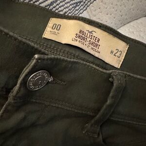 Hollister Dark Green Low-Rise Shorts